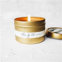 Live by the sea candle
