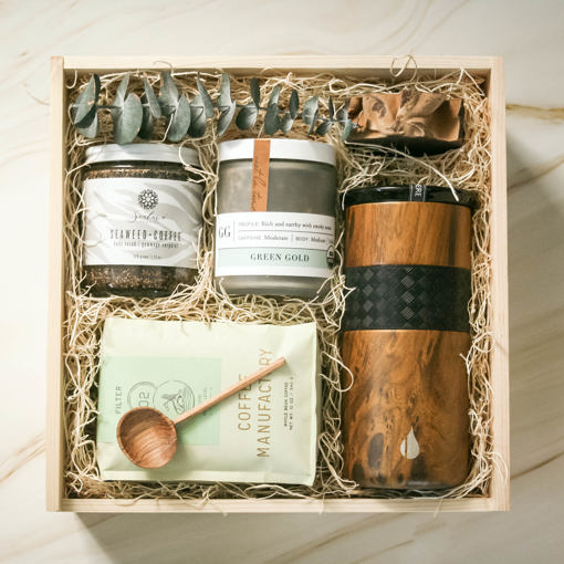 Gratitude and coffee corporate gift basket